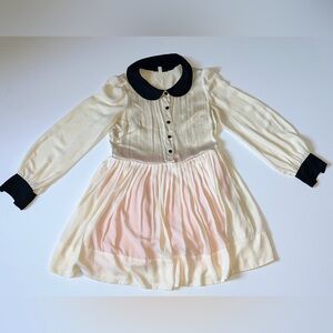 Elegant Cream and Black Women's dress